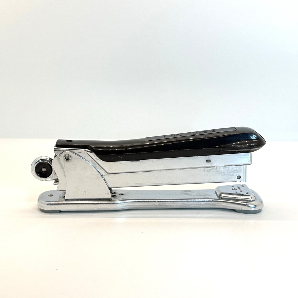 VTG‎ Ace Fastener Aceliner Model 502 Chrome Black Cap Stapler Chicago USA Retro